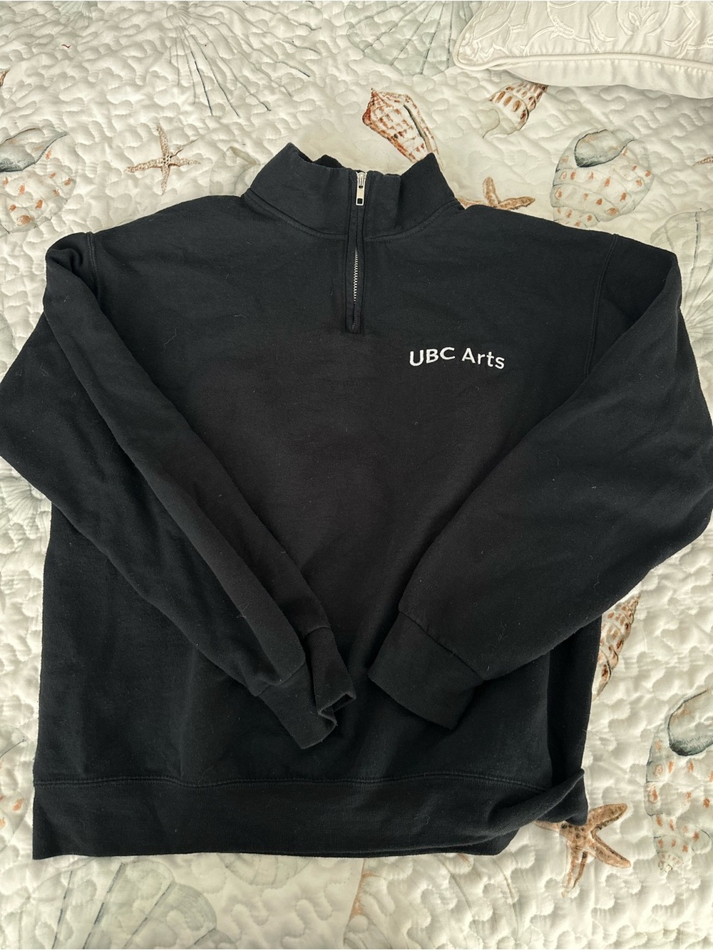 UBC Black Half-Zip Unisex Sweater